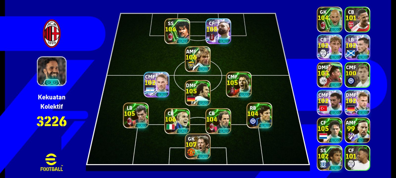 Gullit Van Der Sar Nedved Maldini dkk