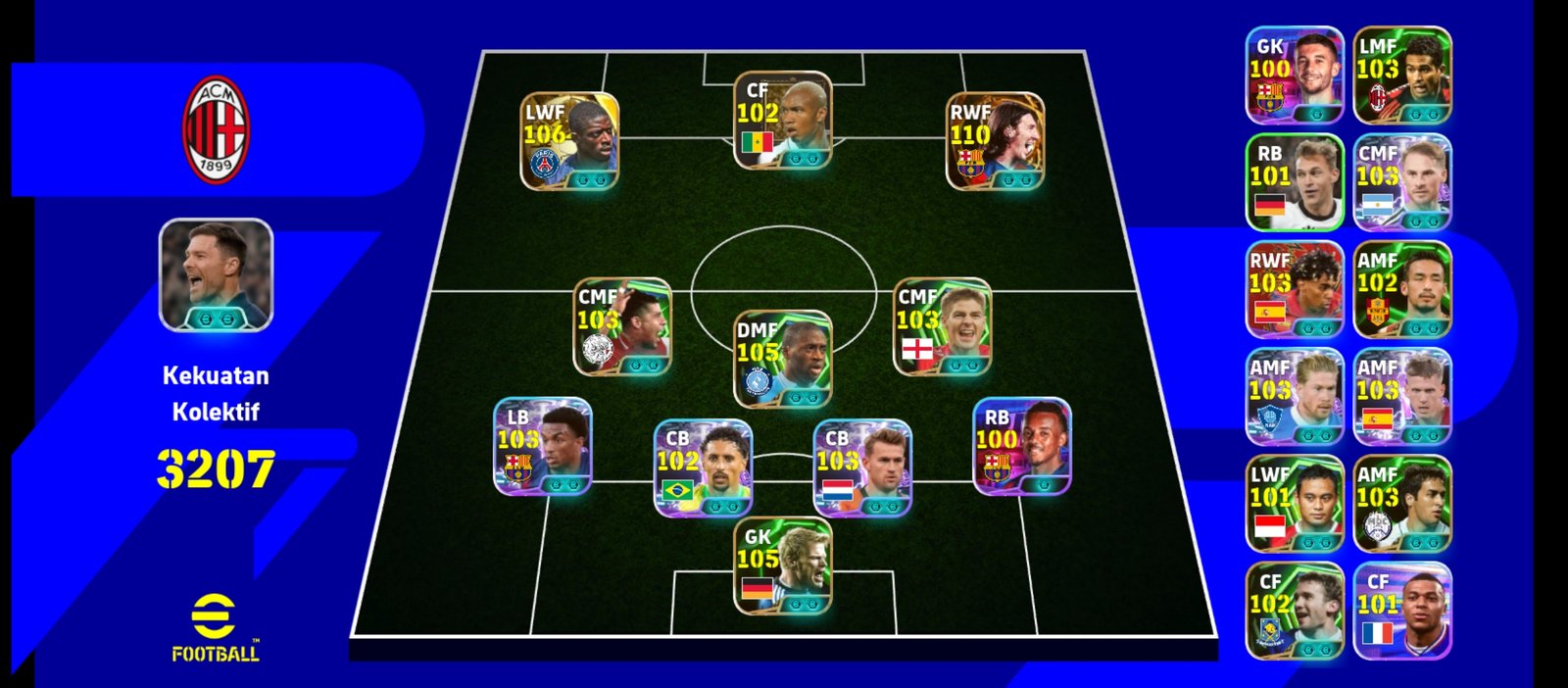 Dembele jedorr + mesgon + pack Barca+ koin 1k