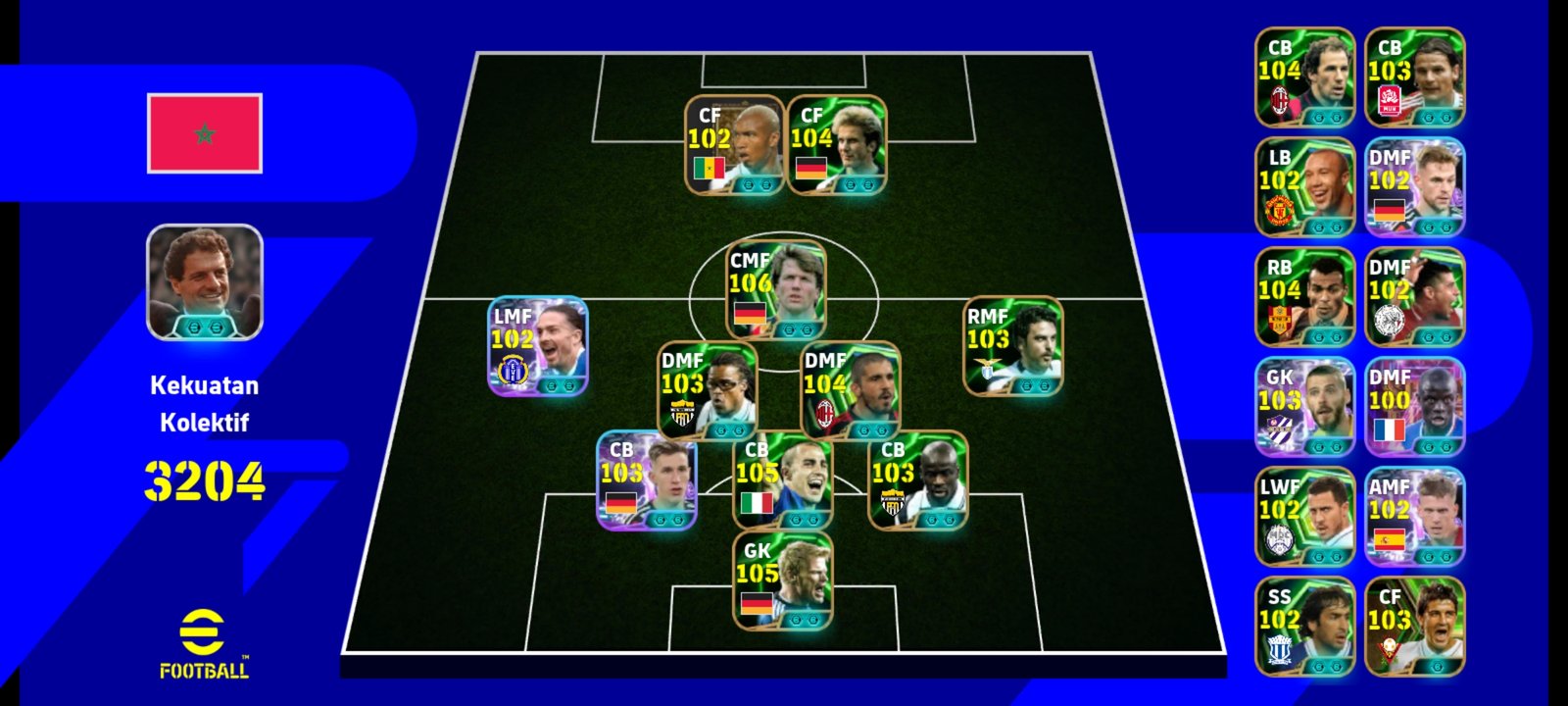 Rumme , Gattuso, thuram , mathaus, davids
