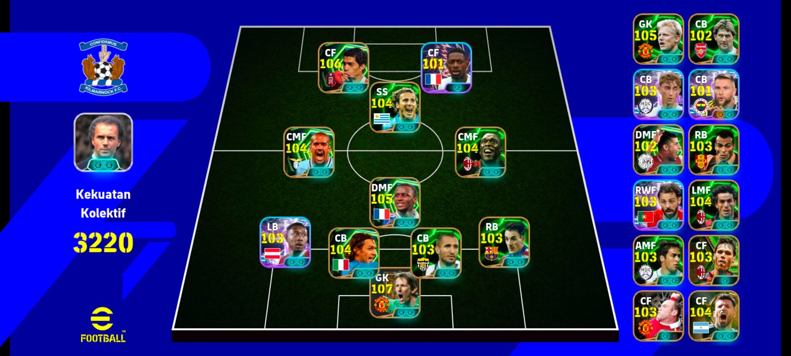 Suarez x VDS x Abbiati x Vierra x Veron x Maldini dll