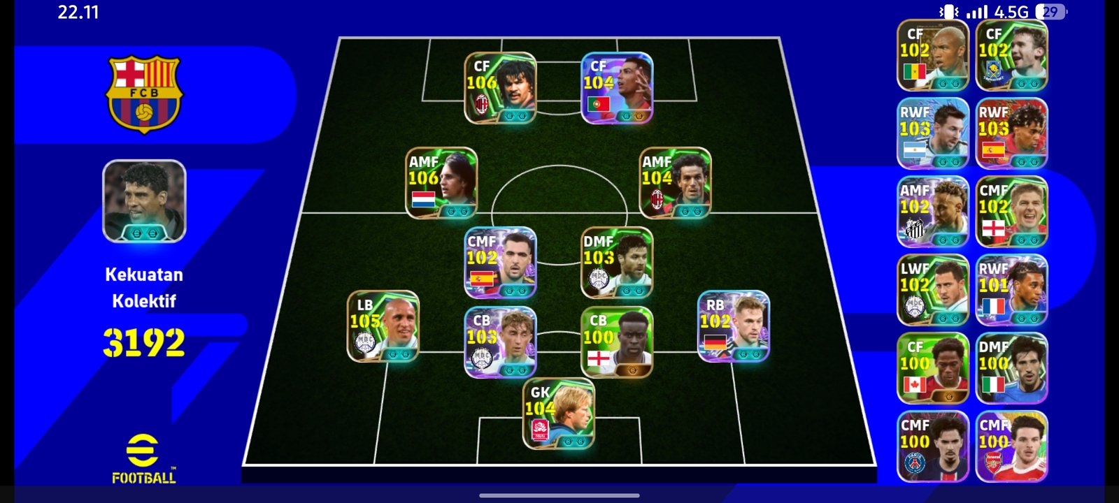 Dodo Gullit Cruyff Carlos dkk